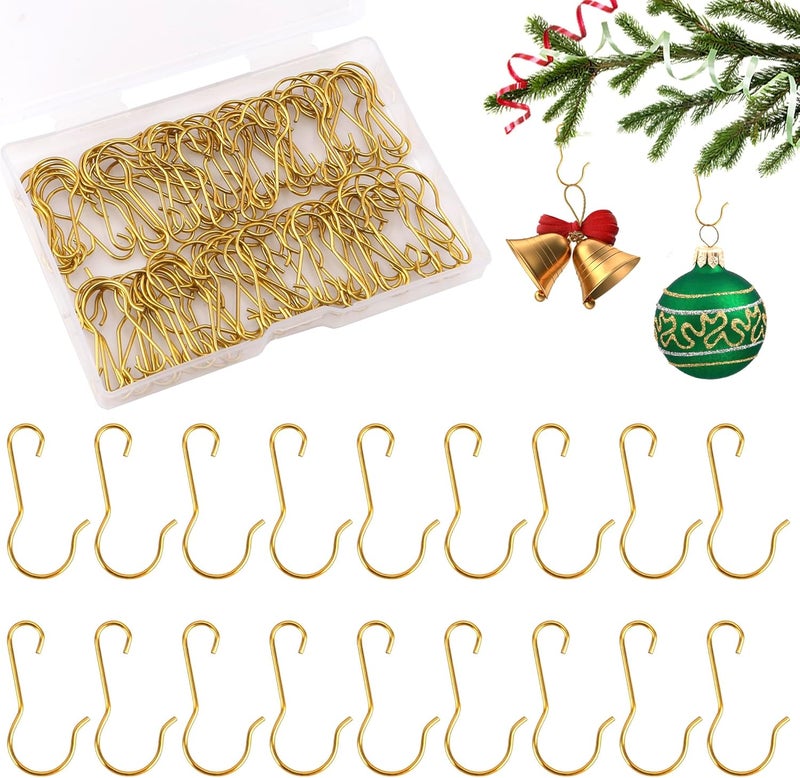 Luktastic Gold Ornament Hangers - 200 Pack Hooks for Christmas Trees - Image 1